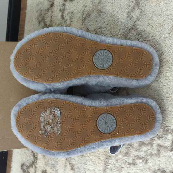 UGG OH YEAH fuzzy sandals- grey size 6 - Picture 3 of 9